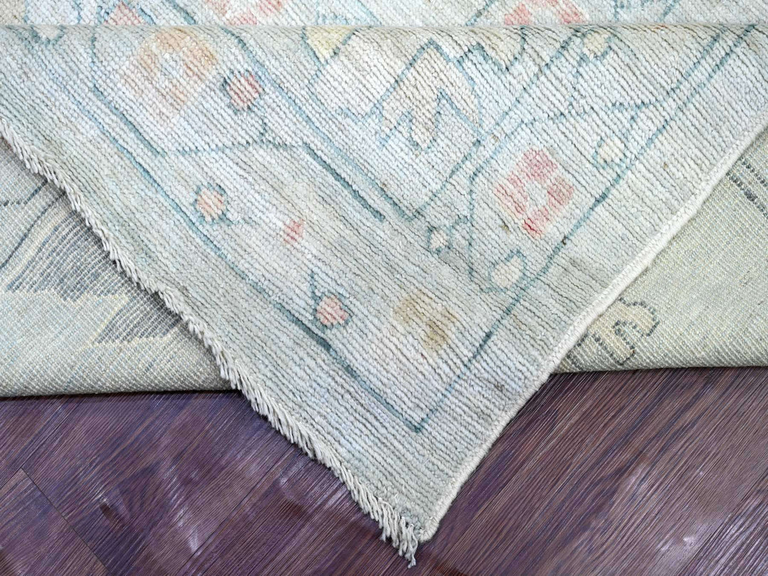11'8" x 15'2" New Hand Knotted Blue Wool Rectangle Oriental Rug - MOA10222468