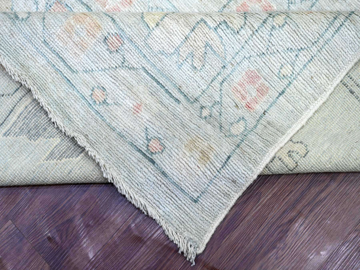 11'8" x 15'2" New Hand Knotted Blue Wool Rectangle Oriental Rug - MOA10222468