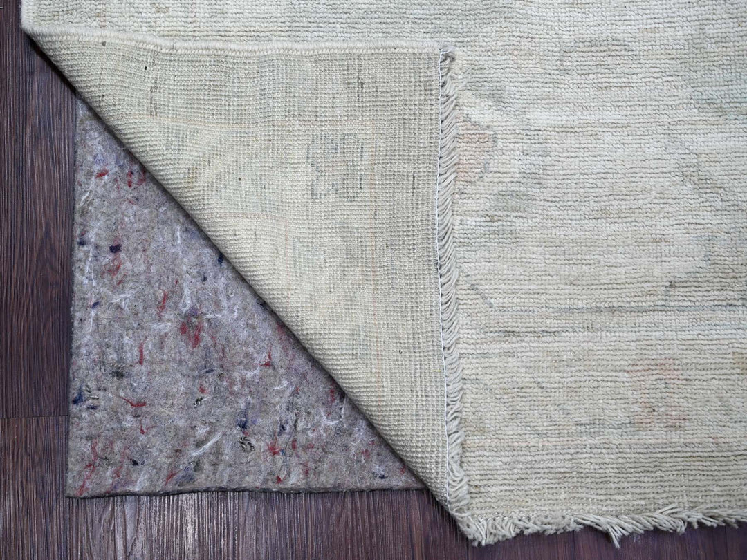 11'9" x 18'6" New Hand Knotted Grey Wool Rectangle Oriental Rug - MOA10222469