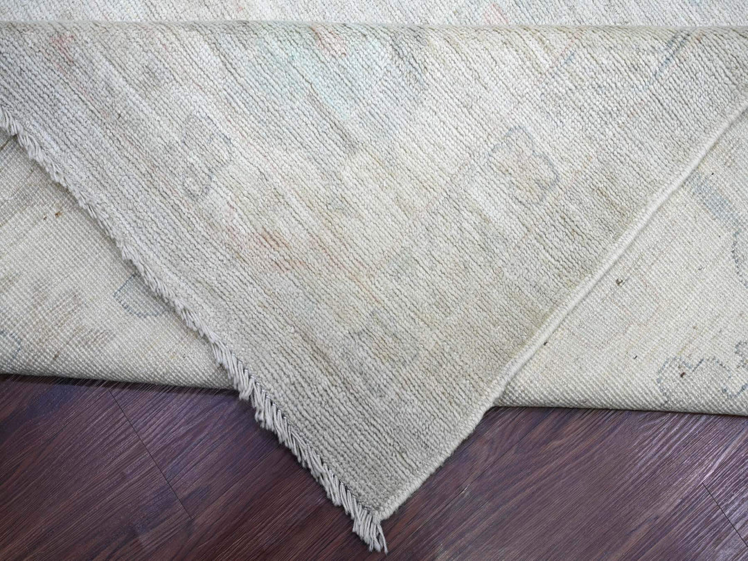 11'9" x 18'6" New Hand Knotted Grey Wool Rectangle Oriental Rug - MOA10222469