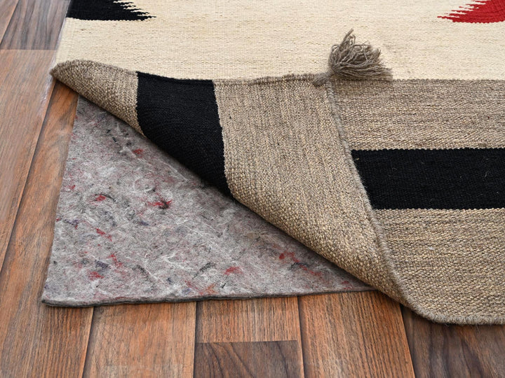9'1" x 11'11" New Hand Woven Brown Wool Rectangle Oriental Rug - MOA1022246