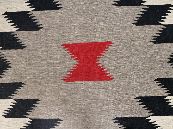9'1" x 11'11" New Hand Woven Brown Wool Rectangle Oriental Rug - MOA1022246