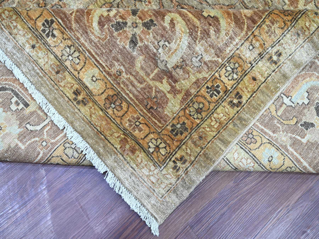11'11" x 15'4" New Hand Knotted Grey Wool Rectangle Oriental Rug - MOA10222470