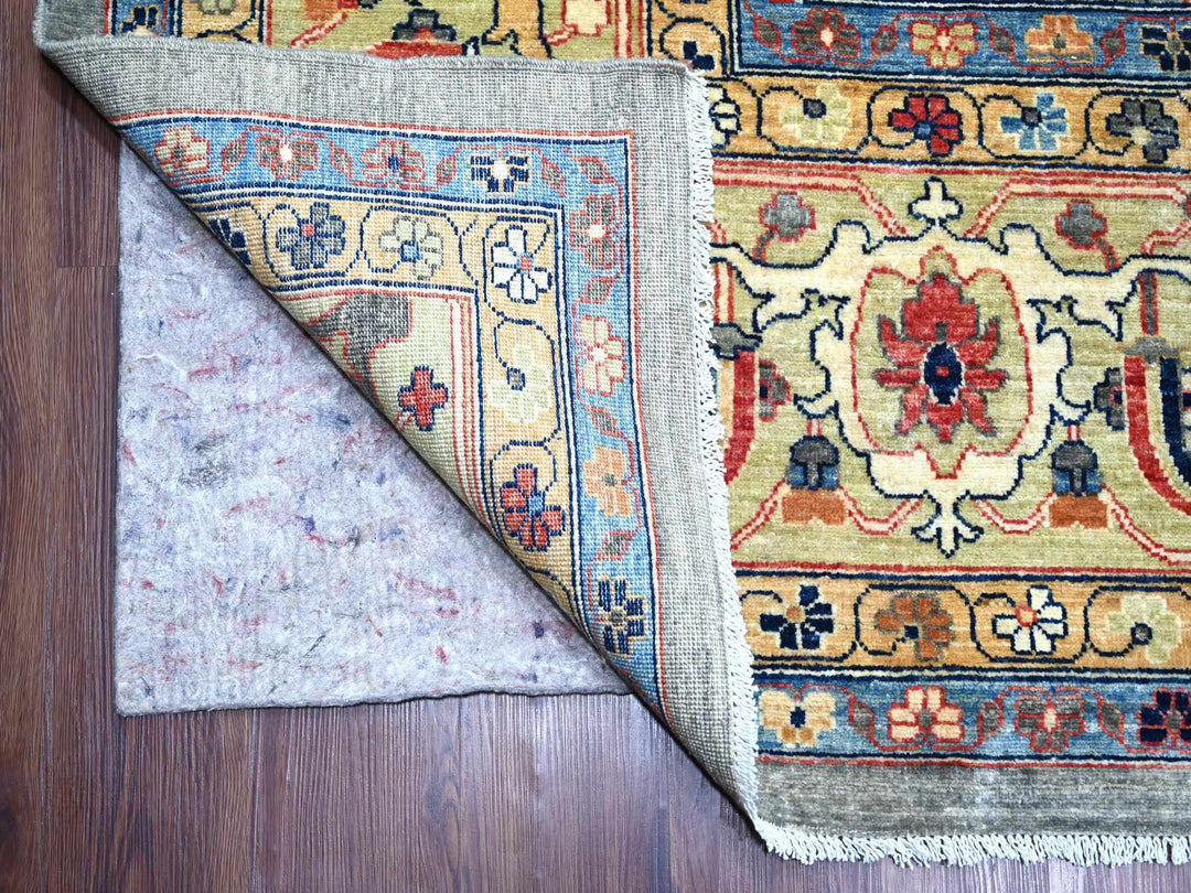 11'7" x 15'5" New Hand Knotted Grey Wool Rectangle Oriental Rug - MOA10222473