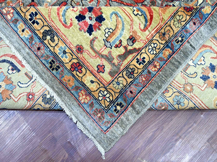 11'7" x 15'5" New Hand Knotted Grey Wool Rectangle Oriental Rug - MOA10222473