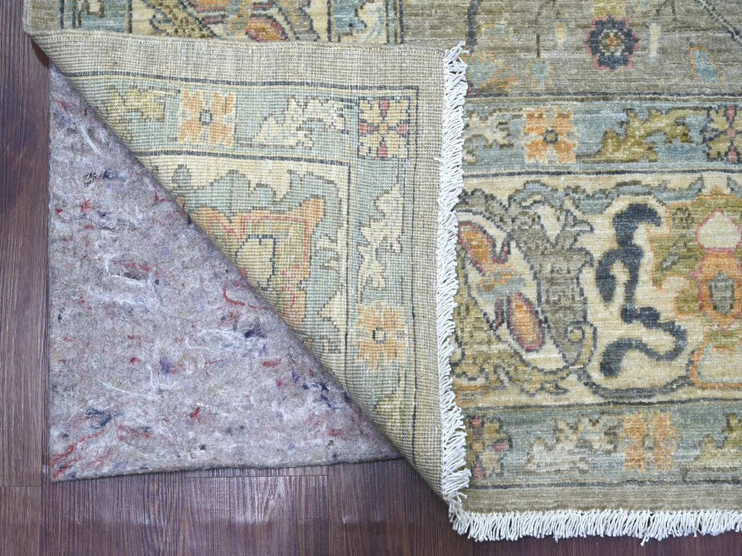 8'5" x 9'8" New Hand Knotted Grey Wool Rectangle Oriental Rug - MOA10222478