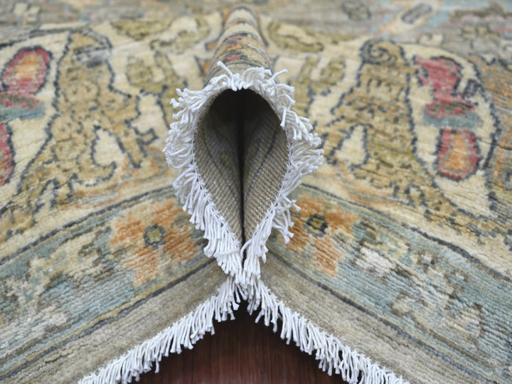 8'5" x 9'8" New Hand Knotted Grey Wool Rectangle Oriental Rug - MOA10222478