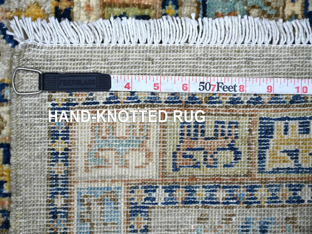 6'1" x 8'8" New Hand Knotted Grey Wool Rectangle Oriental Rug - MOA10222481