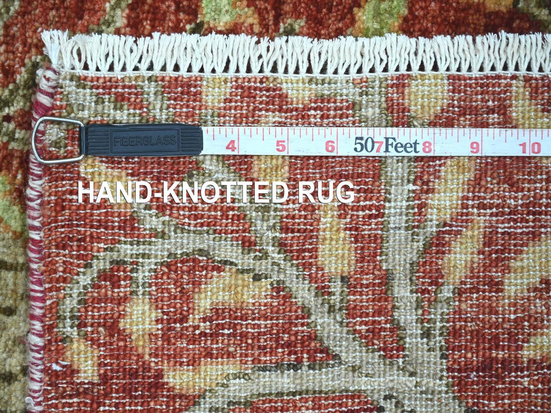 2'7" x 14'1" New Hand Knotted Red Wool Runner Oriental Rug - MOA10222491
