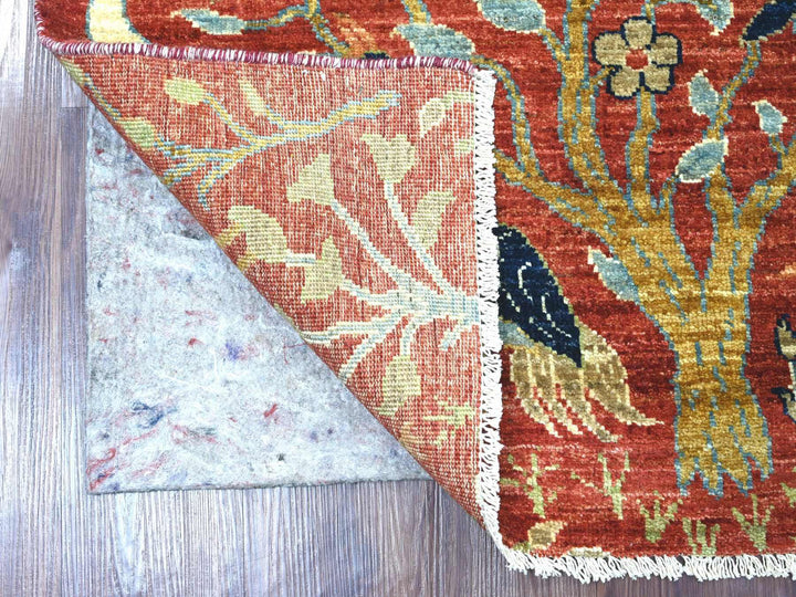 2'7" x 8'0" New Hand Knotted Red Wool Runner Oriental Rug - MOA10222493