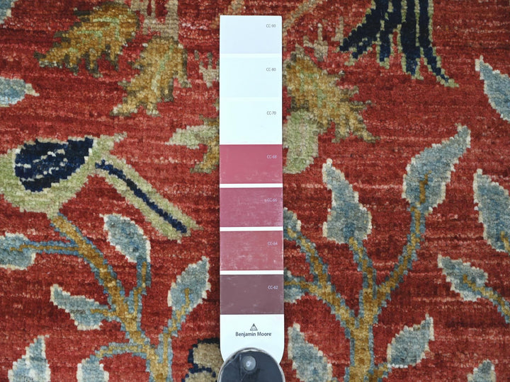 2'7" x 8'0" New Hand Knotted Red Wool Runner Oriental Rug - MOA10222493