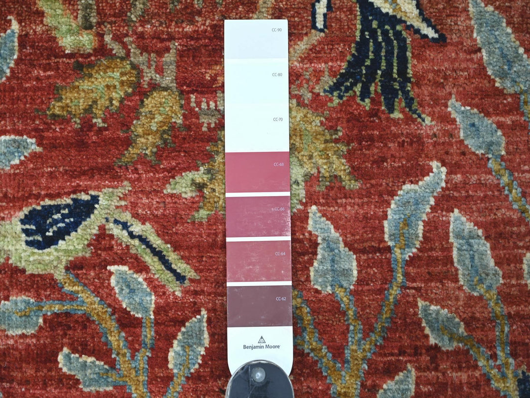 2'6" x 8'1" New Hand Knotted Red Wool Runner Oriental Rug - MOA10222494
