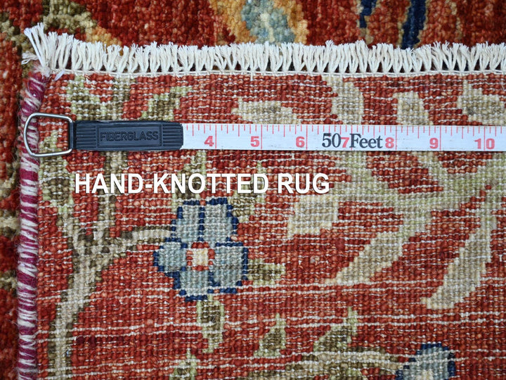 2'6" x 8'1" New Hand Knotted Red Wool Runner Oriental Rug - MOA10222494