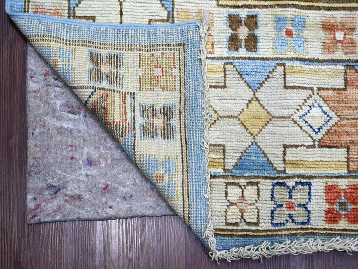 10'0" x 13'8" New Hand Knotted Blue Wool Rectangle Oriental Rug - MOA10222497