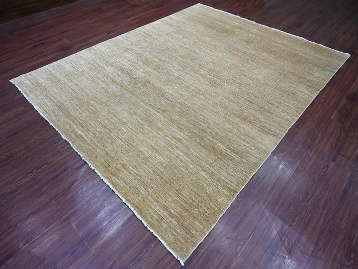 7'10" x 9'9" New Hand Knotted Brown Wool Rectangle Oriental Rug - MOA10222498
