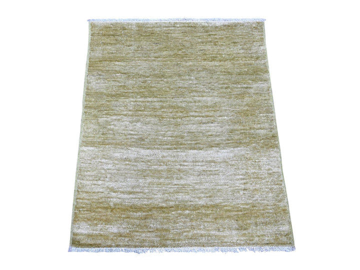 2'6" x 3'0" New Hand Knotted Green Wool Square Oriental Rug - MOA10222502