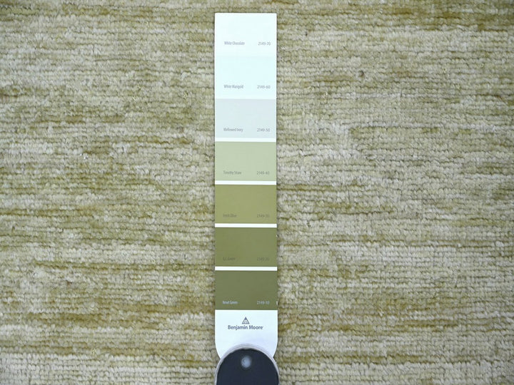 2'6" x 3'0" New Hand Knotted Green Wool Square Oriental Rug - MOA10222502