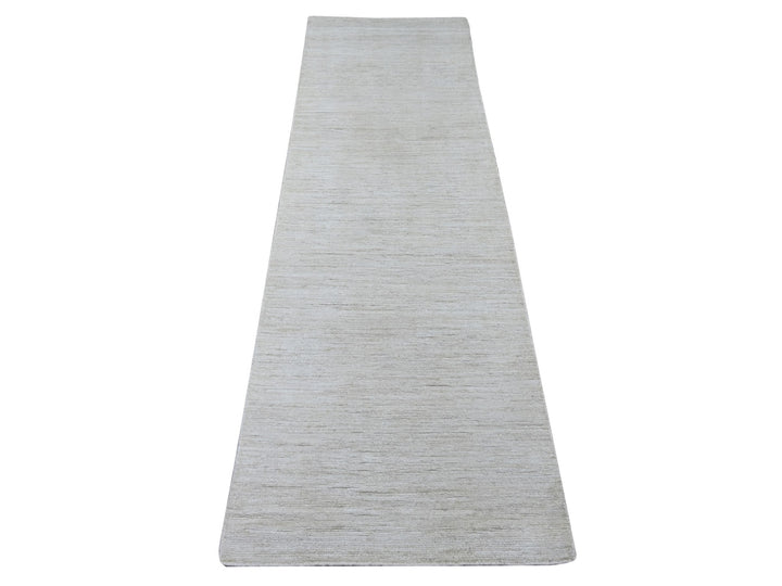 2'6" x 7'10" New Hand Knotted Ivory Wool Runner Oriental Rug - MOA10222503