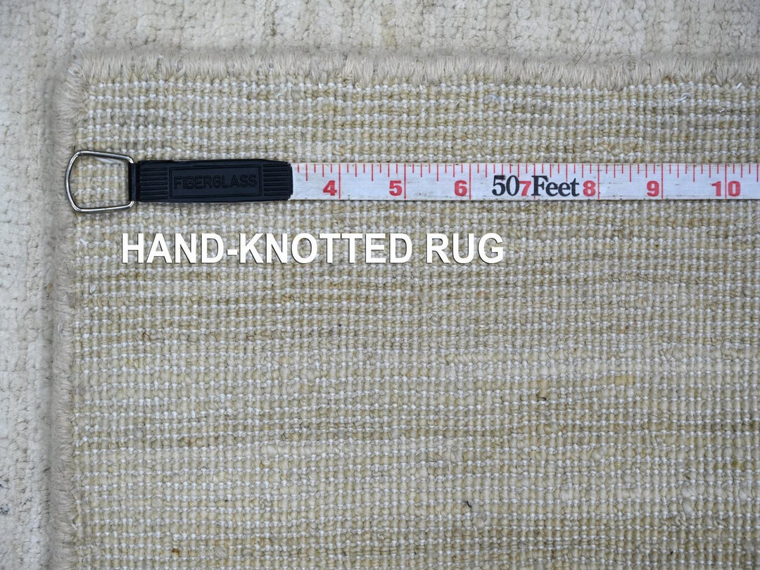 2'6" x 7'10" New Hand Knotted Ivory Wool Runner Oriental Rug - MOA10222503