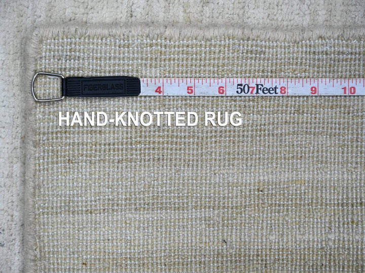 2'6" x 7'10" New Hand Knotted Ivory Wool Runner Oriental Rug - MOA10222503