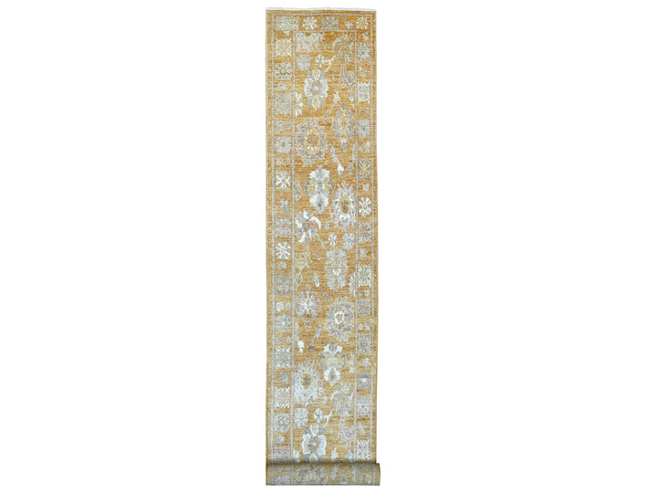 2'9" x 20'1" New Hand Knotted Brown Wool Runner Oriental Rug - MOA10222504