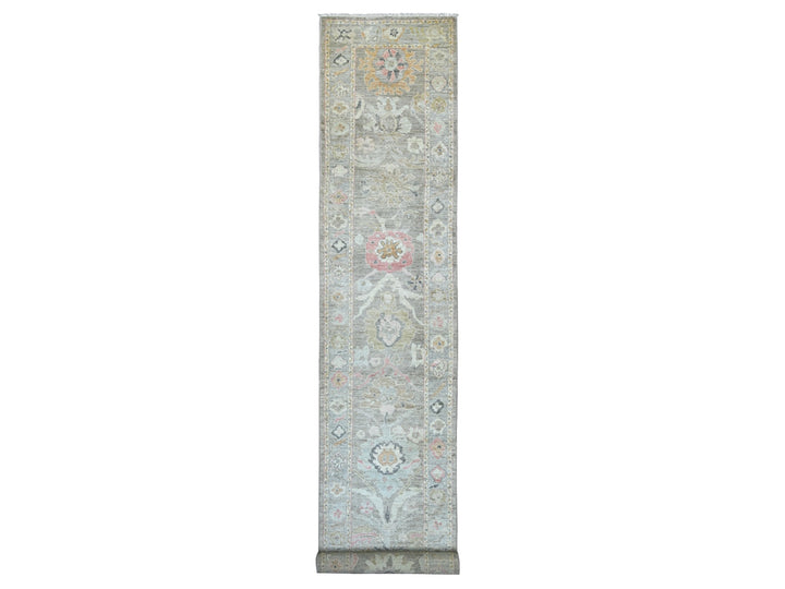 2'10" x 18'11" New Hand Knotted Brown Wool Runner Oriental Rug - MOA10222505