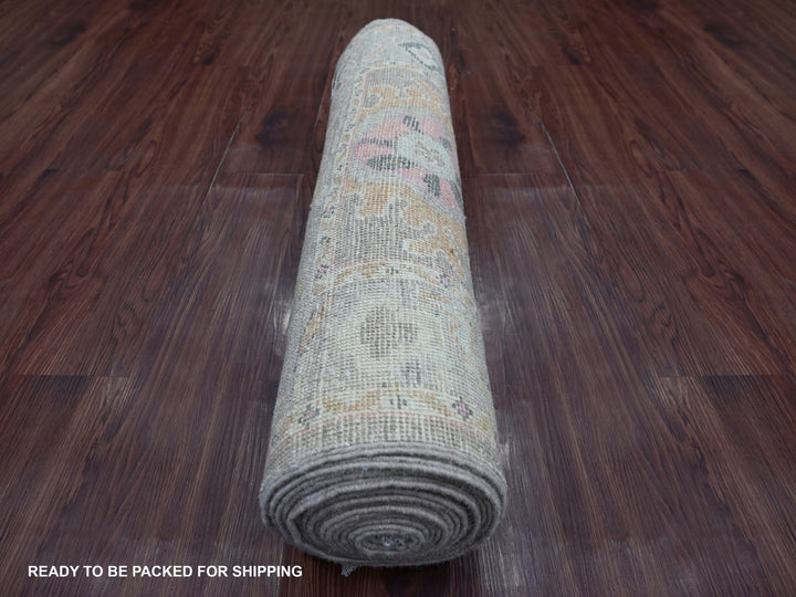 2'10" x 18'11" New Hand Knotted Brown Wool Runner Oriental Rug - MOA10222505