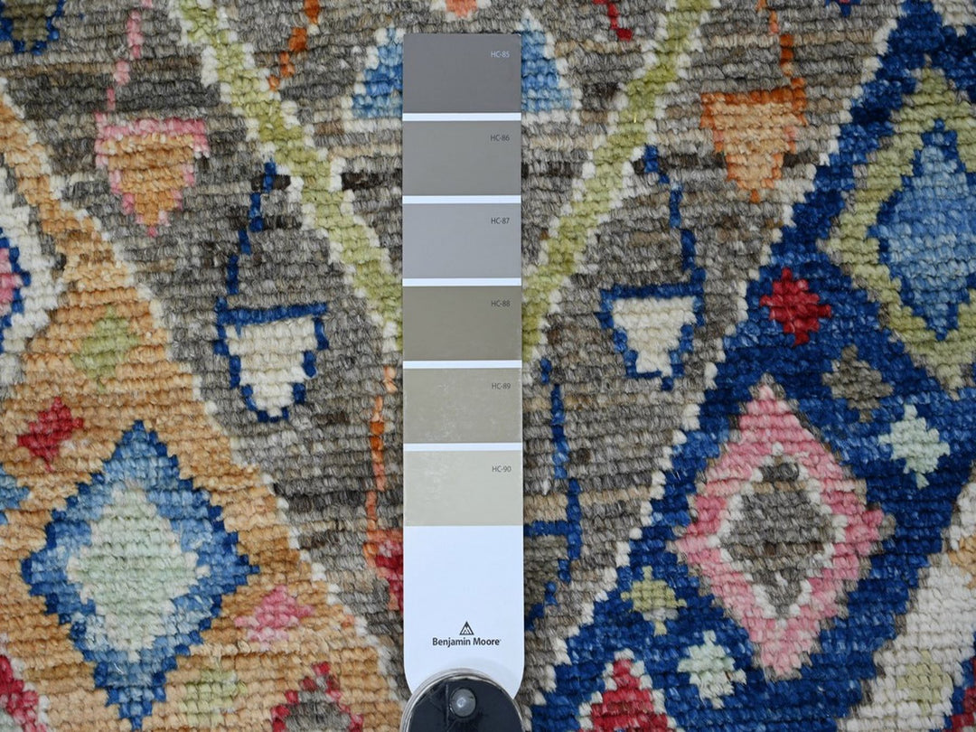 3'0" x 7'10" New Hand Knotted Grey Wool Runner Oriental Rug - MOA10222510