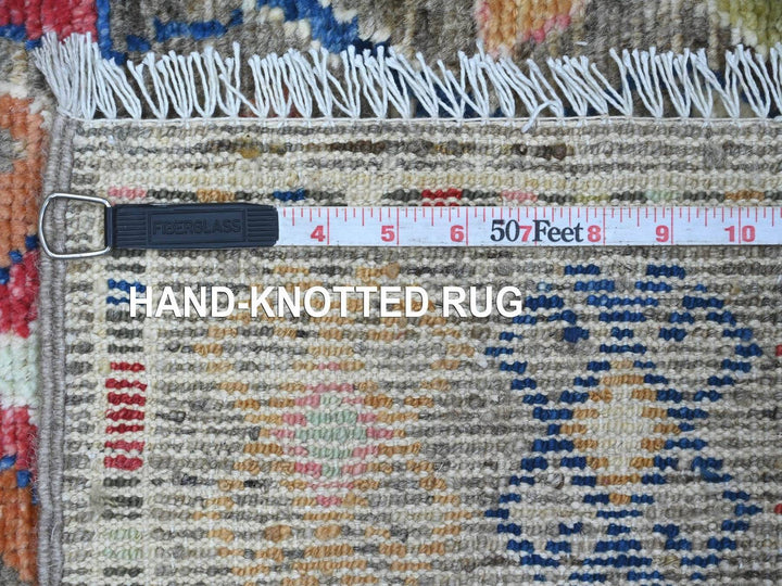 3'0" x 7'10" New Hand Knotted Grey Wool Runner Oriental Rug - MOA10222510