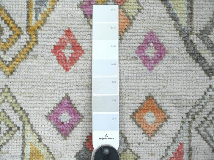 2'8" x 6'0" New Hand Knotted Grey Wool Runner Oriental Rug - MOA10222512
