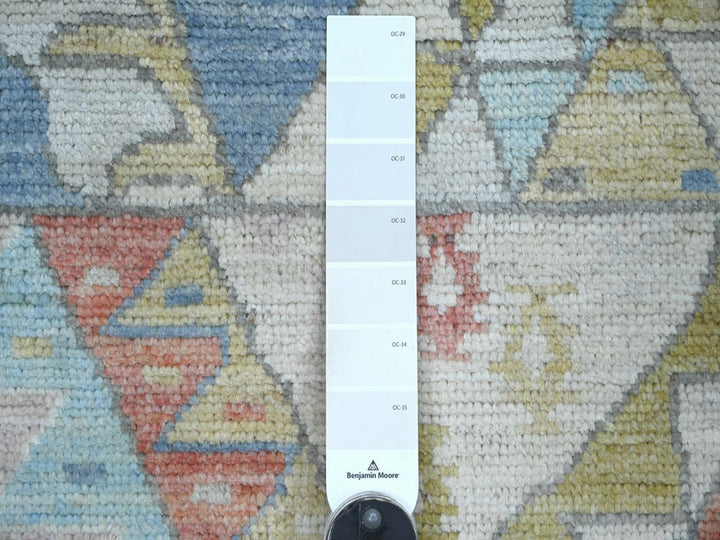 2'10" x 7'7" New Hand Knotted Grey Wool Runner Oriental Rug - MOA10222513