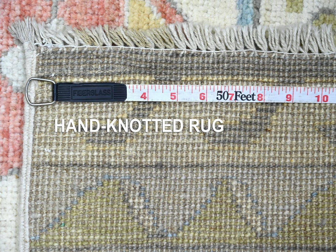 2'10" x 7'7" New Hand Knotted Grey Wool Runner Oriental Rug - MOA10222513