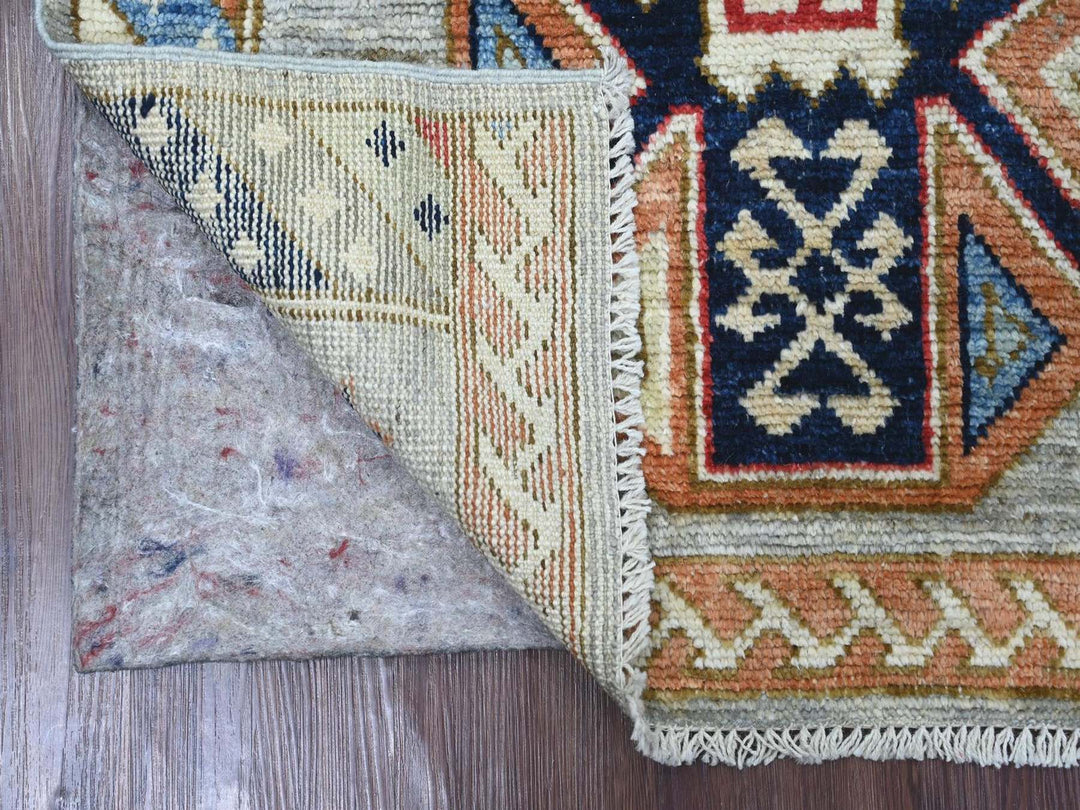 3'0" x 5'10" New Hand Knotted Grey Wool Runner Oriental Rug - MOA10222515