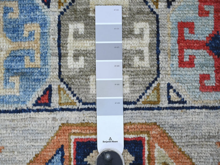 3'0" x 5'10" New Hand Knotted Grey Wool Runner Oriental Rug - MOA10222515