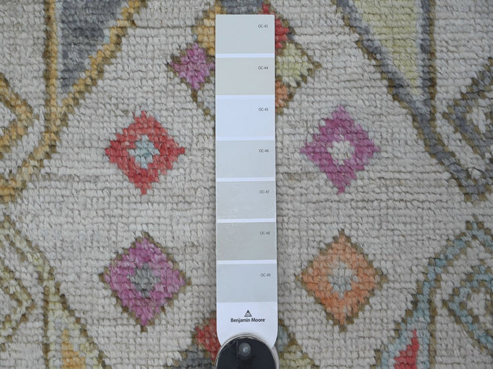 2'10" x 8'0" New Hand Knotted Grey Wool Runner Oriental Rug - MOA10222516