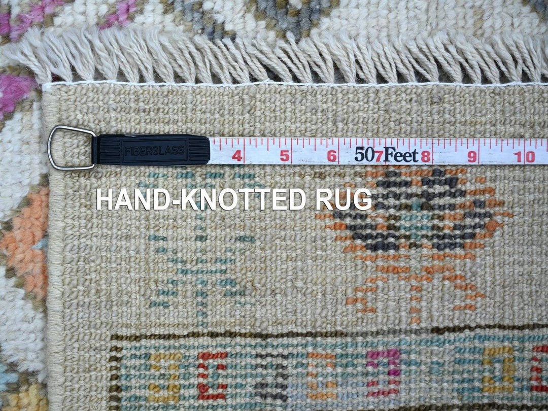 2'10" x 8'0" New Hand Knotted Grey Wool Runner Oriental Rug - MOA10222516