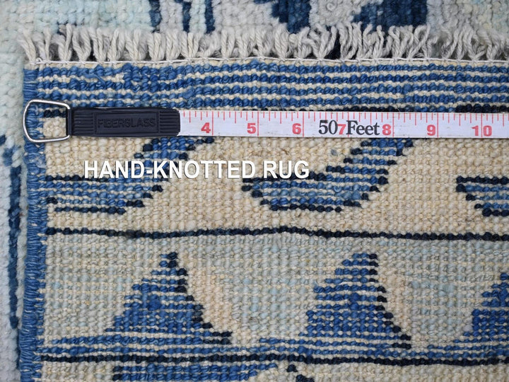 4'1" x 5'8" New Hand Knotted Blue Wool Rectangle Oriental Rug - MOA10222519