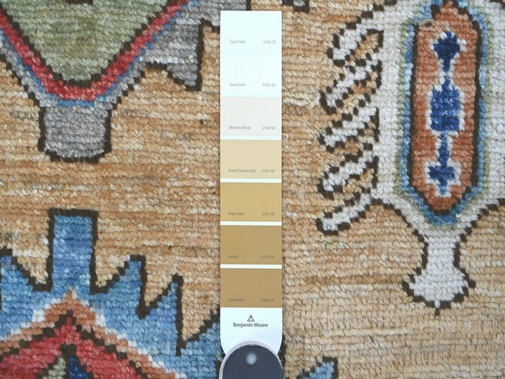 4'0" x 11'6" New Hand Knotted Brown Wool Runner Oriental Rug - MOA10222520