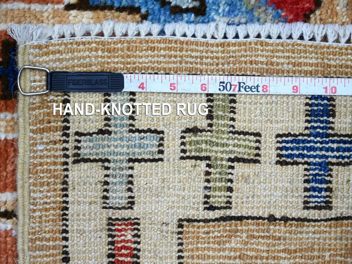4'0" x 11'6" New Hand Knotted Brown Wool Runner Oriental Rug - MOA10222520