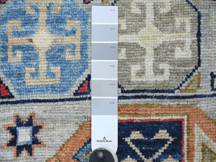 2'11" x 9'8" New Hand Knotted Grey Wool Runner Oriental Rug - MOA10222521