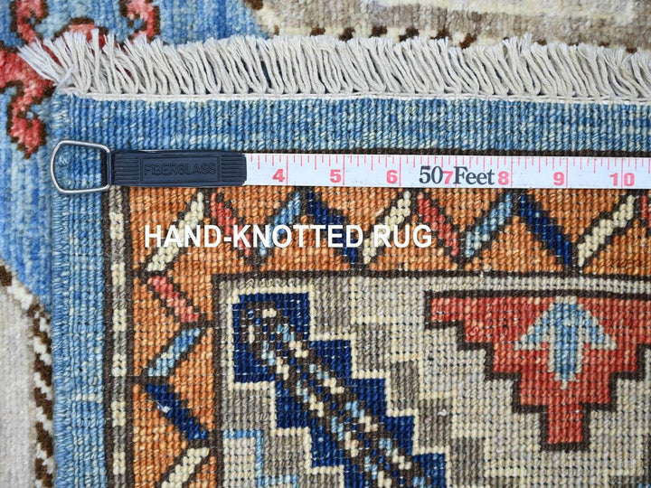 4'0" x 5'9" New Hand Knotted Blue Wool Rectangle Oriental Rug - MOA10222522
