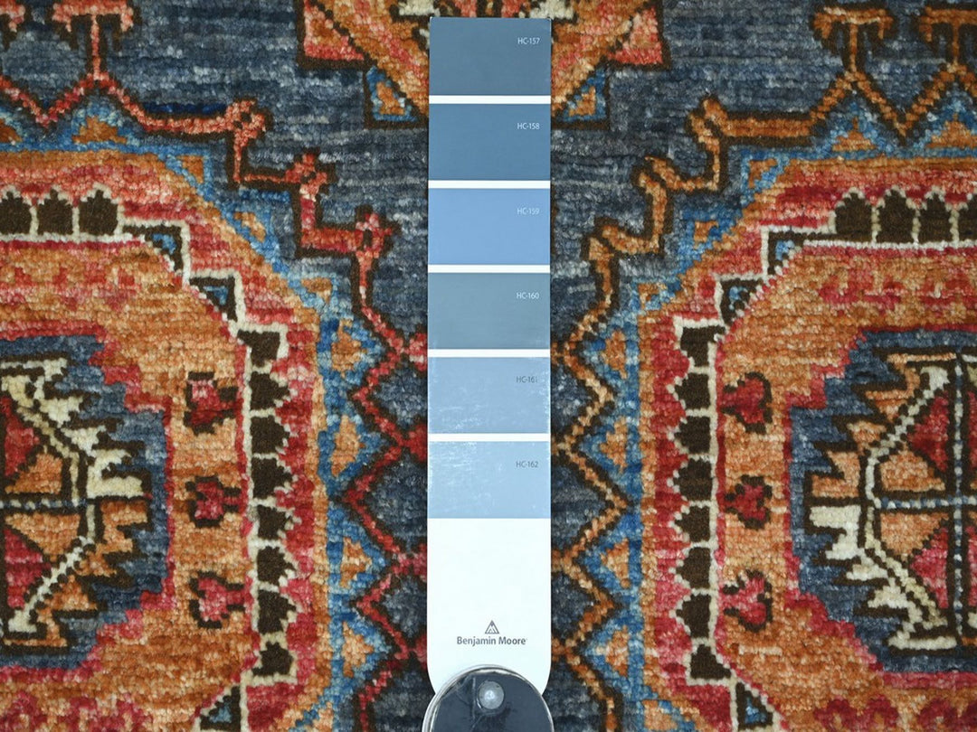 3'11" x 6'1" New Hand Knotted Grey Wool Rectangle Oriental Rug - MOA10222523