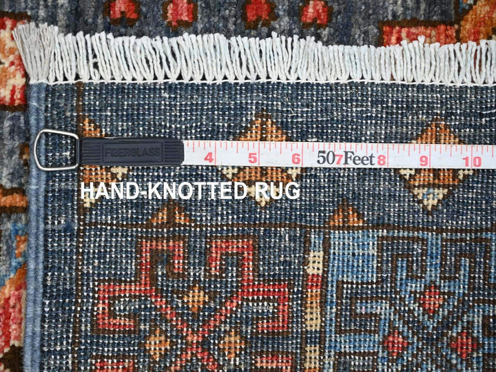 3'11" x 6'1" New Hand Knotted Grey Wool Rectangle Oriental Rug - MOA10222523