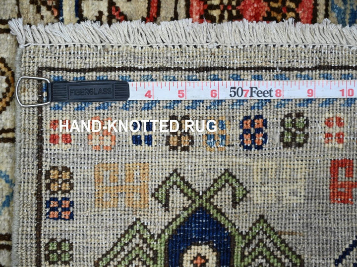 2'11" x 5'0" New Hand Knotted Grey Wool Rectangle Oriental Rug - MOA10222527