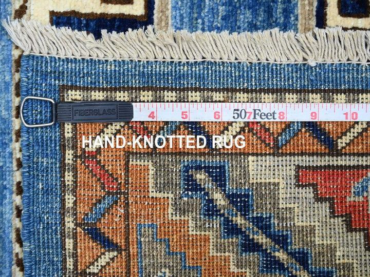 3'2" x 5'0" New Hand Knotted Blue Wool Rectangle Oriental Rug - MOA10222528