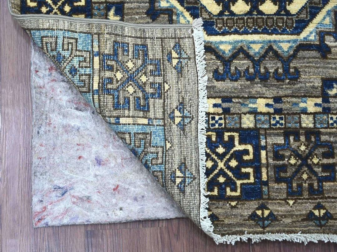 3'0" x 4'11" New Hand Knotted Grey Wool Rectangle Oriental Rug - MOA10222529