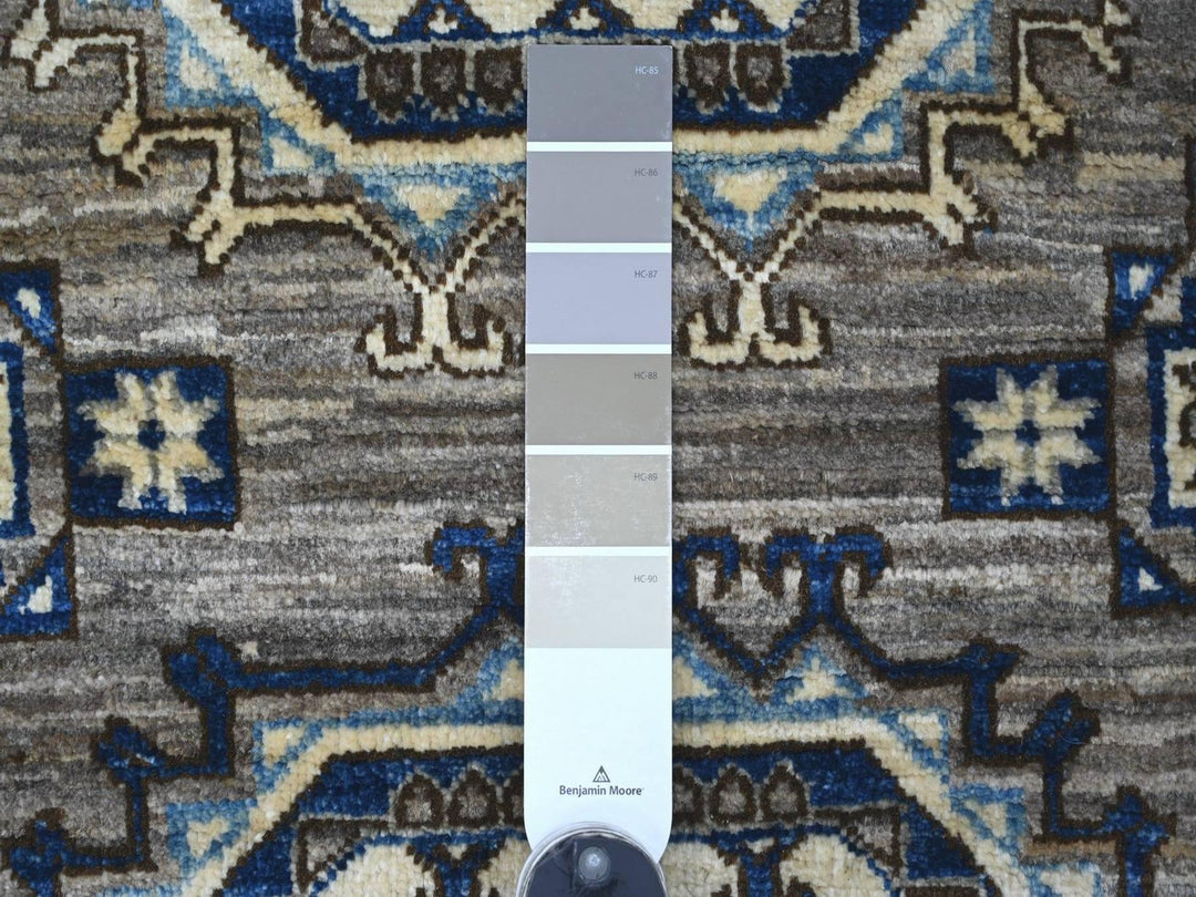 3'0" x 4'11" New Hand Knotted Grey Wool Rectangle Oriental Rug - MOA10222529