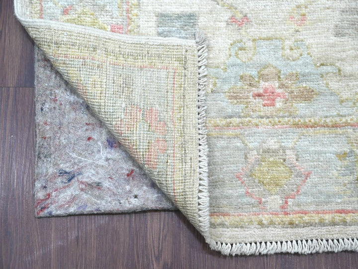 2'9" x 15'7" New Hand Knotted Grey Wool Runner Oriental Rug - MOA10222530