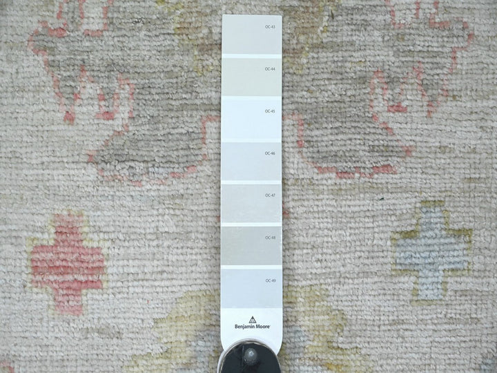 2'9" x 15'7" New Hand Knotted Grey Wool Runner Oriental Rug - MOA10222530