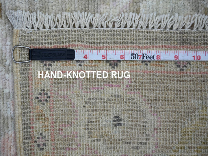 2'8" x 15'2" New Hand Knotted Brown Wool Runner Oriental Rug - MOA10222531